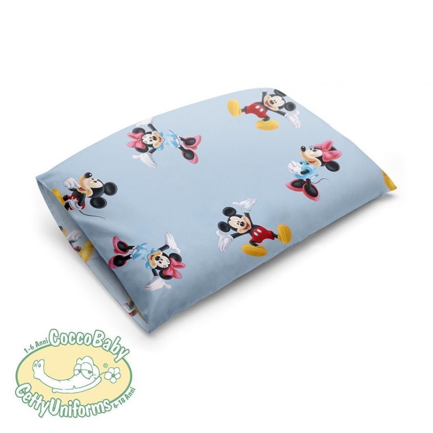 Federa per cuscino Minnie e Topolino Azzurro